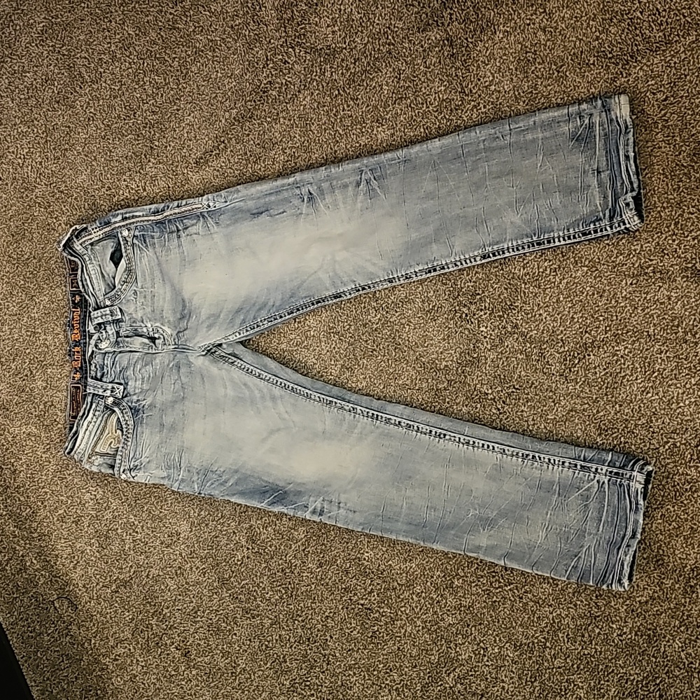 Men's rock n revival Eoin straight, 34 waist 31.5 inseam